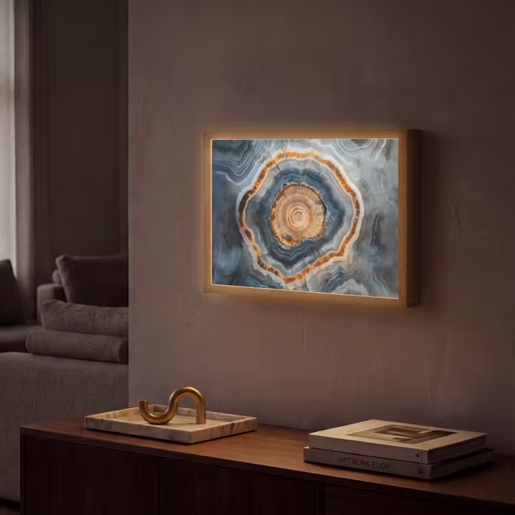 Lightbox - Wandlamp - Cirkel - Ringen - Steen - Tinten — 2