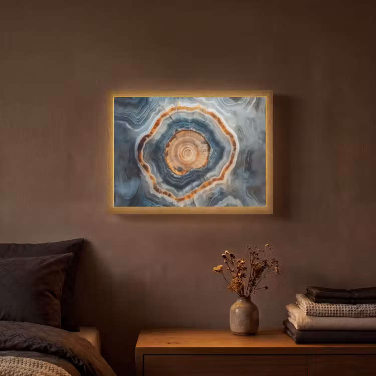 Lightbox - Wandlamp - Cirkel - Ringen - Steen - Tinten — 3