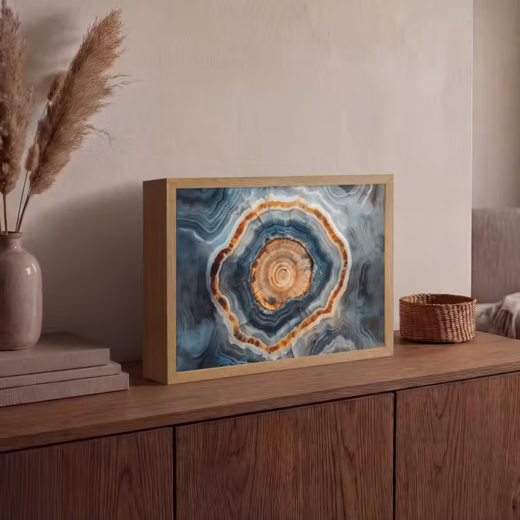 Lightbox - Wandlamp - Cirkel - Ringen - Steen - Tinten — 4