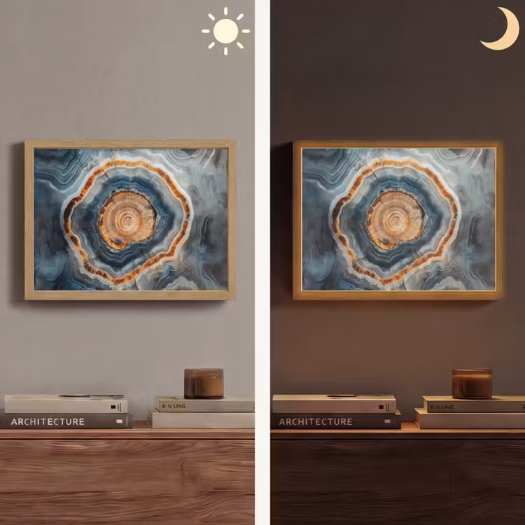 Lightbox - Wandlamp - Cirkel - Ringen - Steen - Tinten — 6