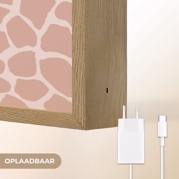 Lightbox - Wandlamp - Giraffe - Lichtroze - Warm - Roze — 7