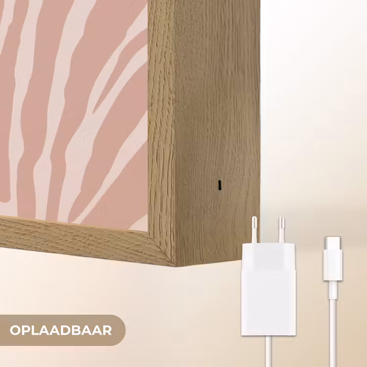 Lightbox - Wandlamp - Lichtroze - Zebra - Patroon - Donkerroze — 7