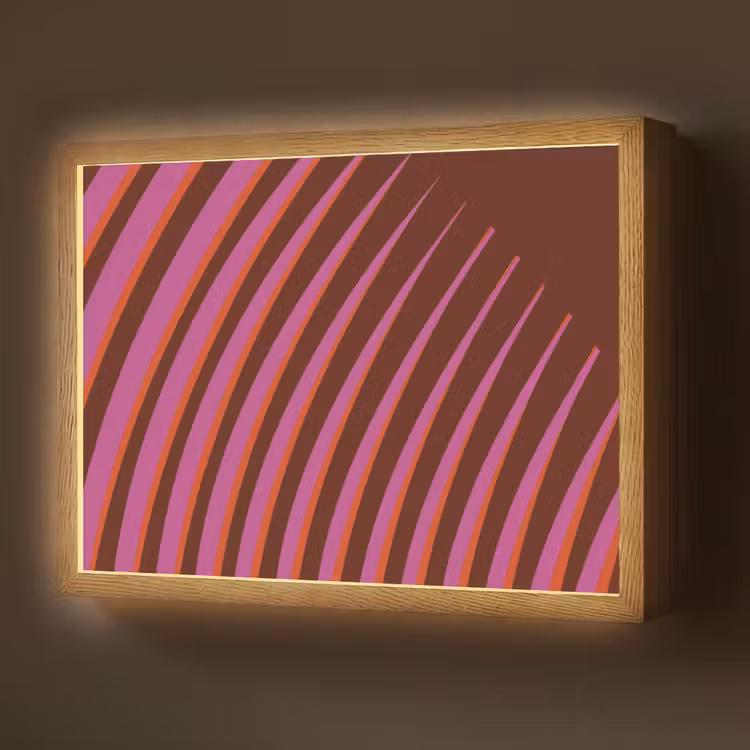 Lightbox - Wandlamp - Lijnen - Rood - Beweging — 1