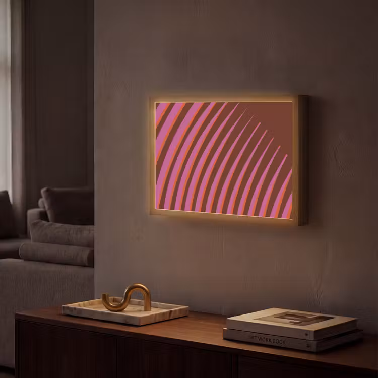 Lightbox - Wandlamp - Lijnen - Rood - Beweging — 2