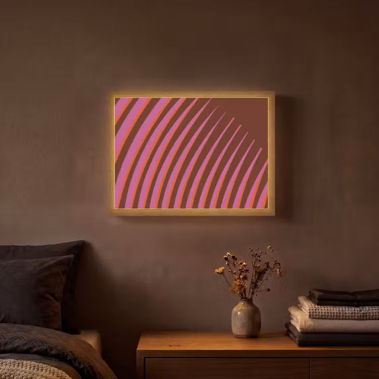Lightbox - Wandlamp - Lijnen - Rood - Beweging — 3
