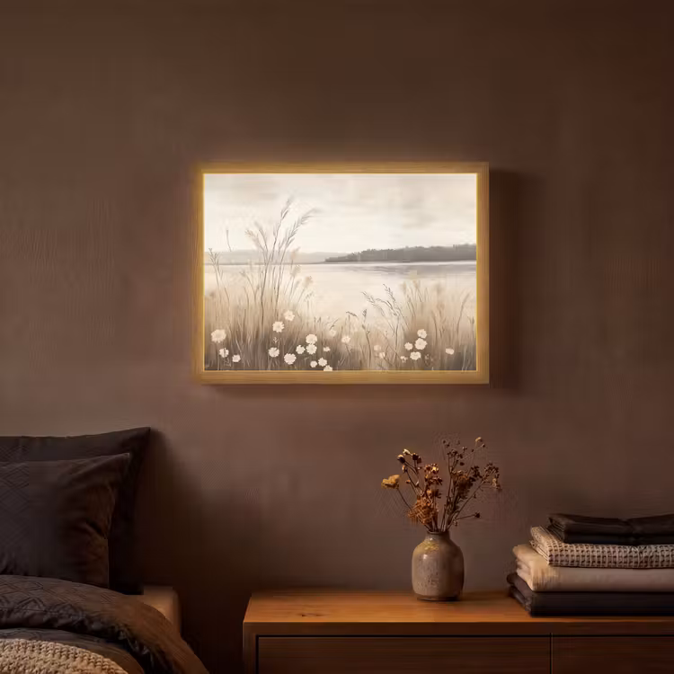 Lightbox - Wandlamp - Meer - Water - Natuur - Beige — 3