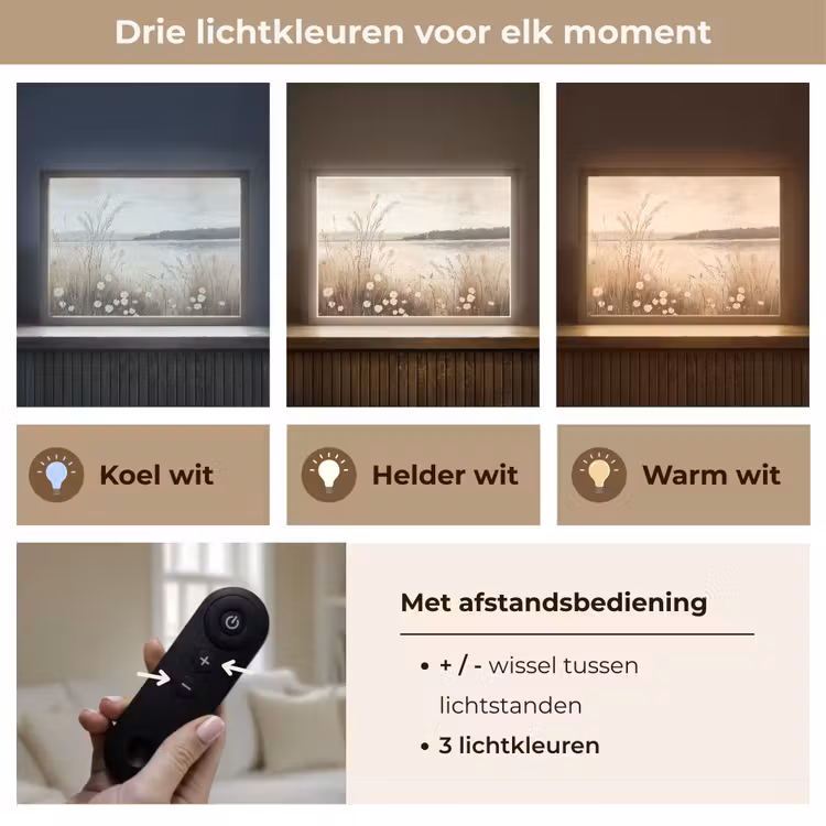 Lightbox - Wandlamp - Meer - Water - Natuur - Beige — 8