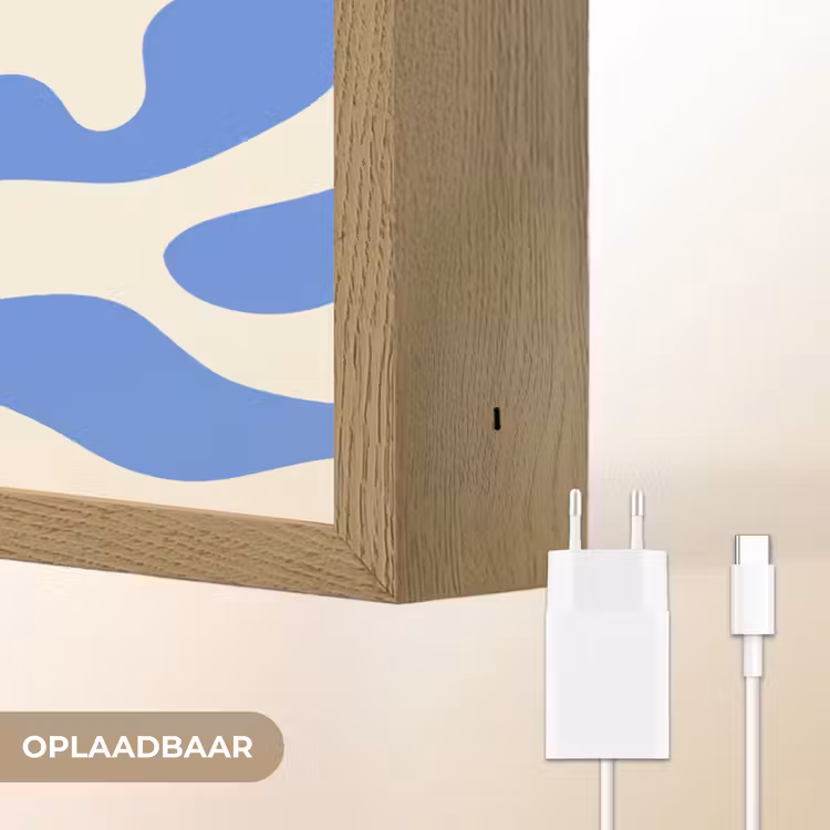Lightbox - Wandlamp - Minimalistisch - Organisch patroon - Blauw — 7