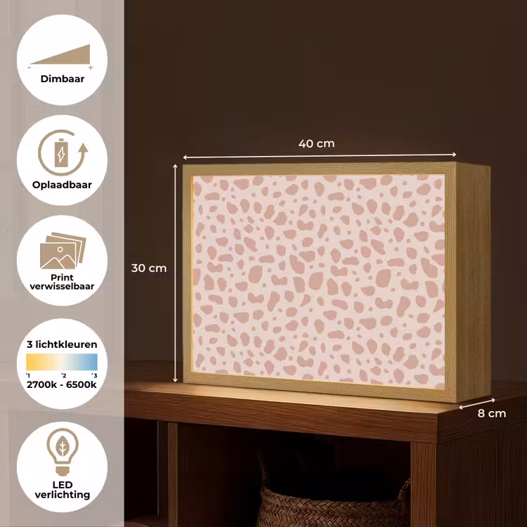 Lightbox - Wandlamp - Nude - Luipaard - Tinten — 10