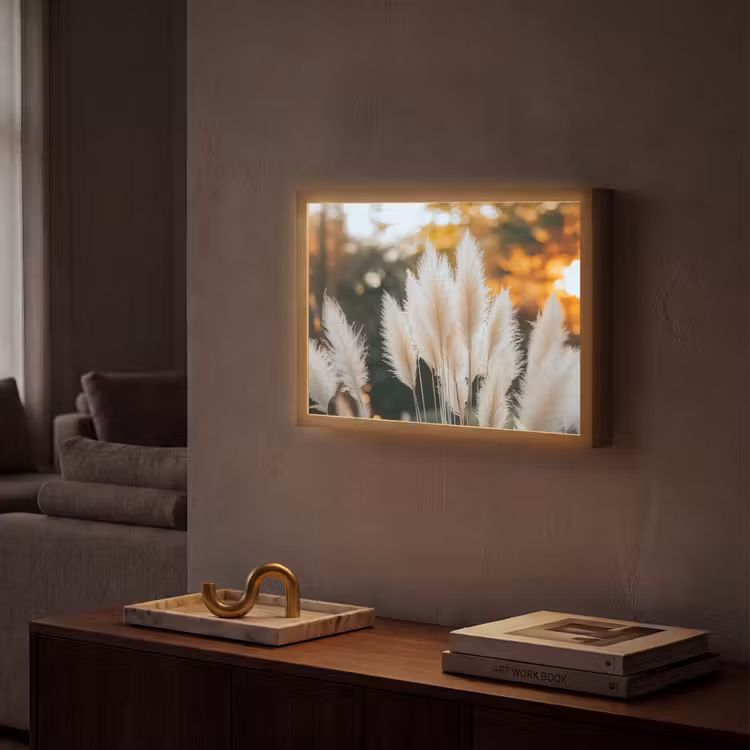 Lightbox - Wandlamp - Pampasgras - Pluimen - Sierlijk — 2