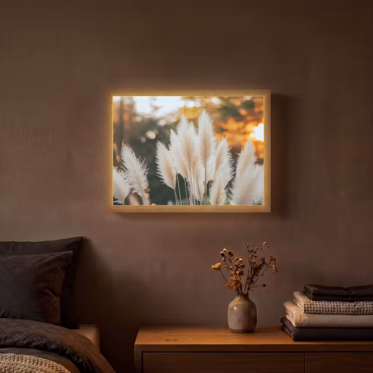 Lightbox - Wandlamp - Pampasgras - Pluimen - Sierlijk — 3