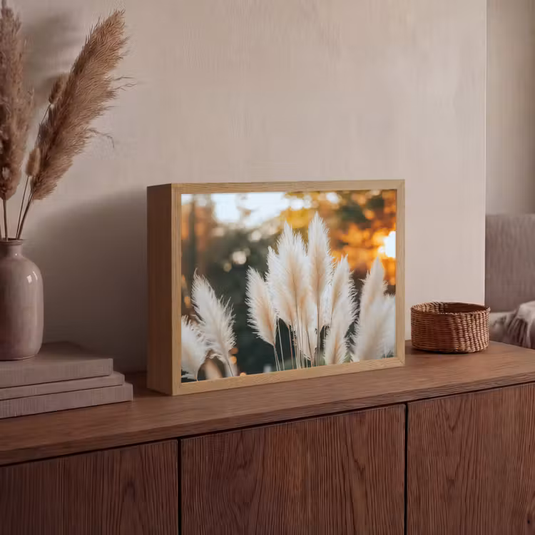 Lightbox - Wandlamp - Pampasgras - Pluimen - Sierlijk — 4
