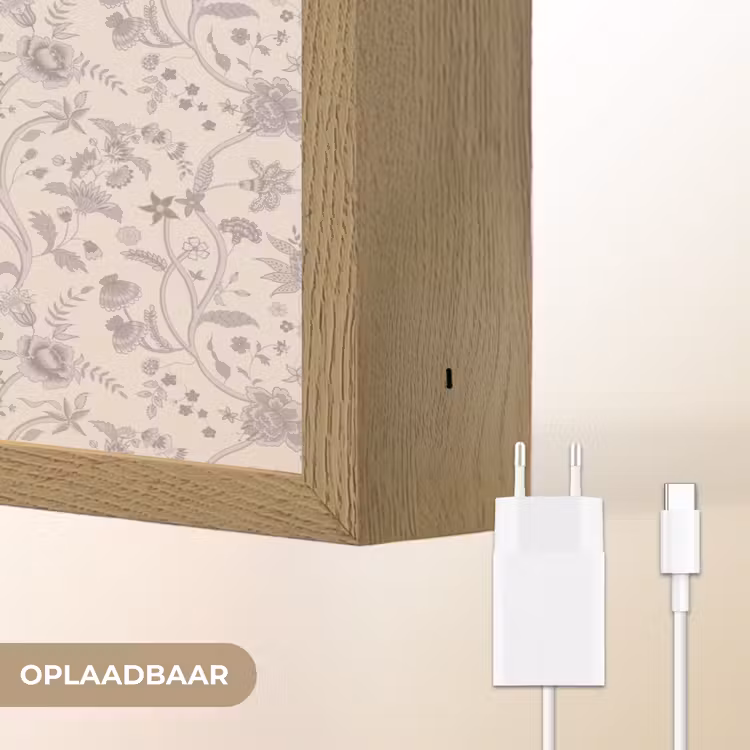 Lightbox - Wandlamp - Patroon - Bloemen - Paars — 7