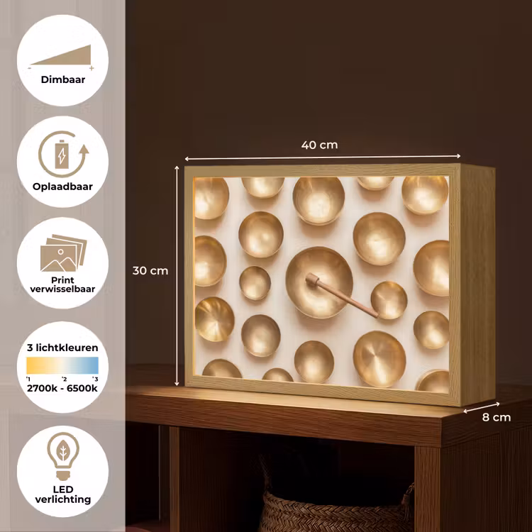 Lightbox - Wandlamp - Symmetrisch - Goud - Brons - Balans — 10