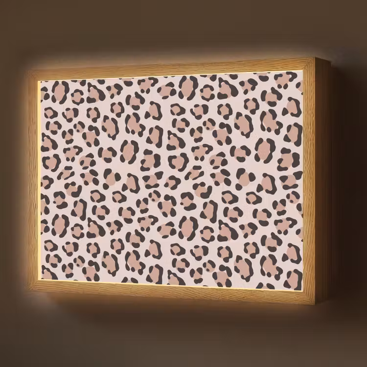 Lightbox - Wandlamp - Vlekken - Beige - Luipaard — 1