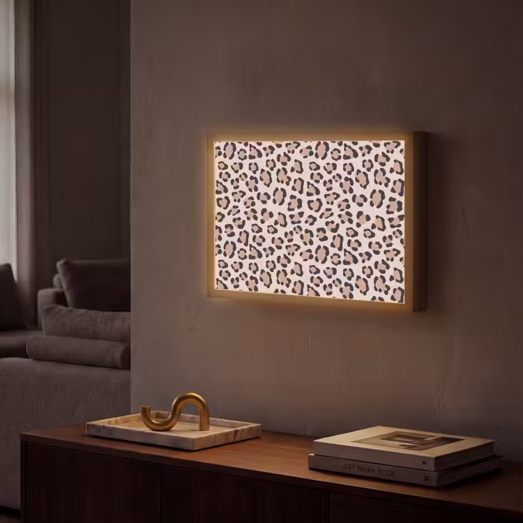 Lightbox - Wandlamp - Vlekken - Beige - Luipaard — 2
