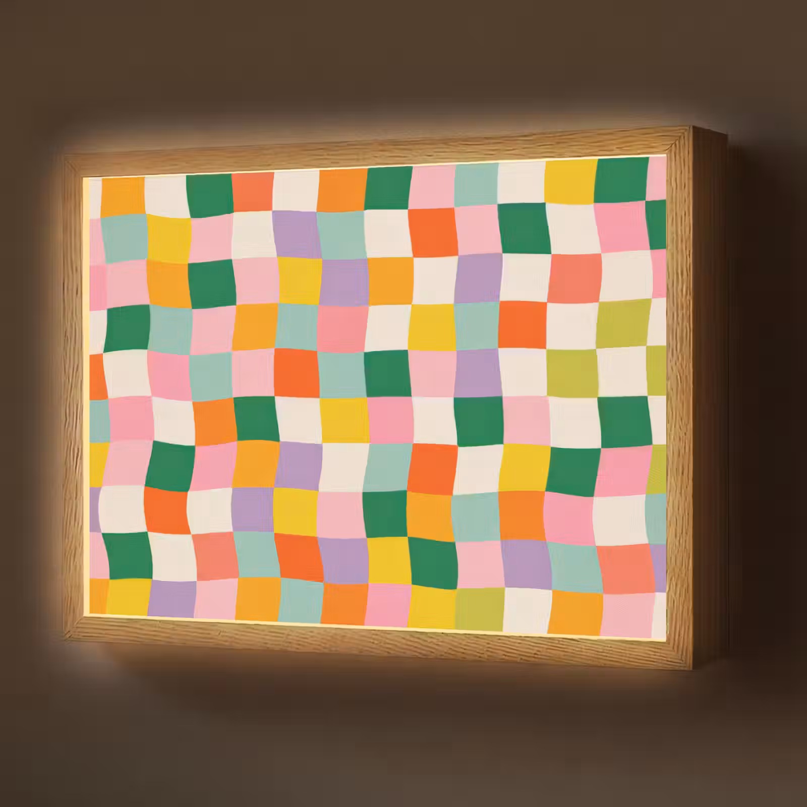 Lightbox - Wandlamp - Vierkanten - Kleurrijk - Golvend — 1