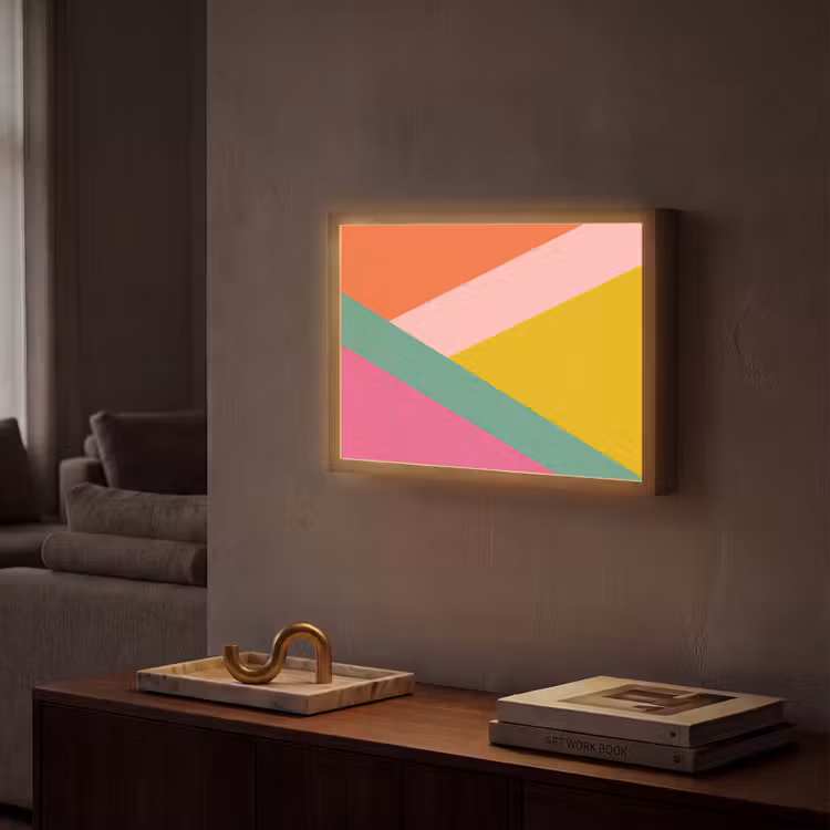 Lightbox - Wandlamp - Driehoeken - Kleurrijk - Abstract — 2