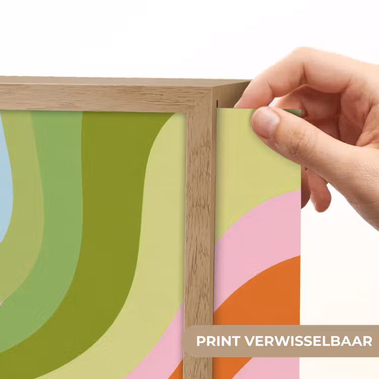 Lightbox - Wandlamp - Lijnen - Pasteltinten - Golvend — 5