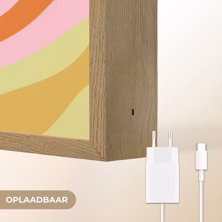 Lightbox - Wandlamp - Lijnen - Pasteltinten - Golvend — 7
