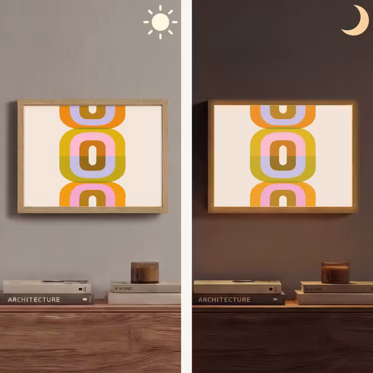 Lightbox - Wandlamp - Stapel - Vormen - Geblokt - Oranje — 6