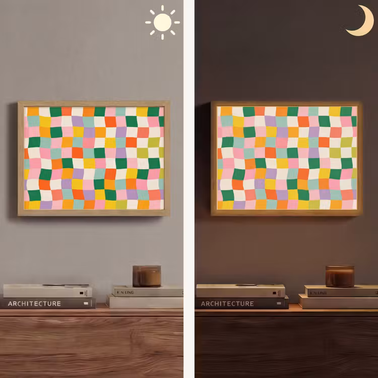 Lightbox - Wandlamp - Vierkanten - Kleurrijk - Golvend — 6