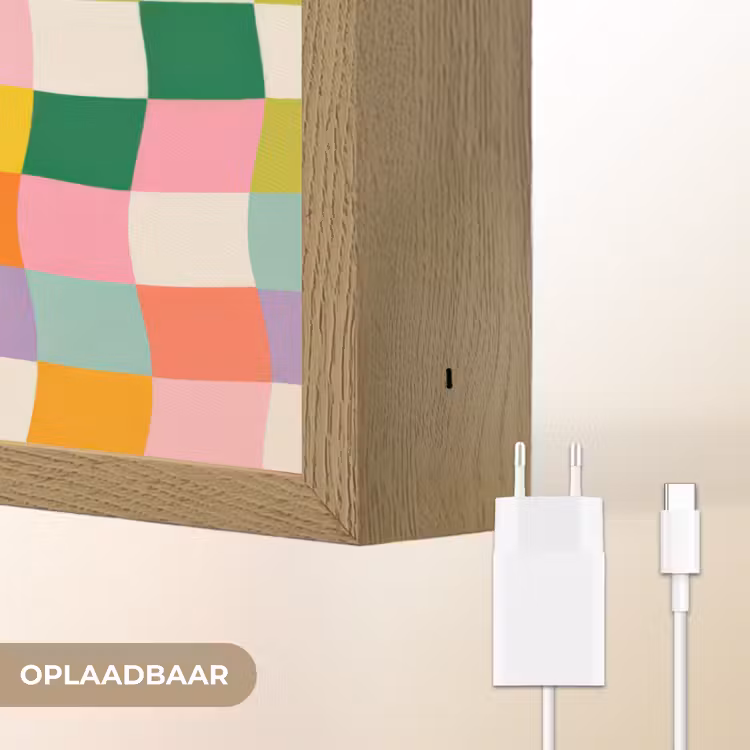 Lightbox - Wandlamp - Vierkanten - Kleurrijk - Golvend — 7