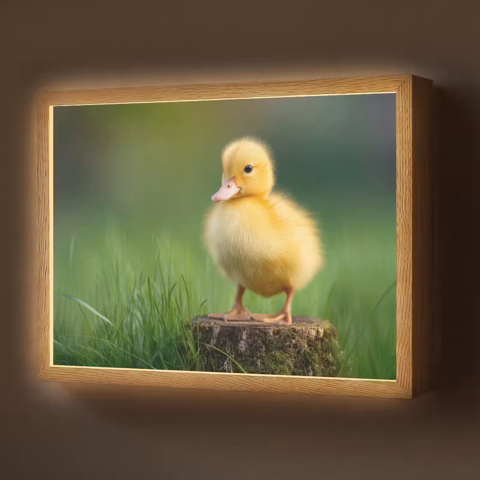 Lightbox - Wandlamp - Kuiken - Eend - Geel - Gras — 1