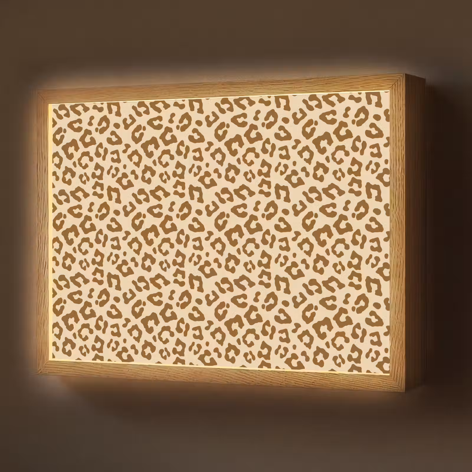 Lightbox - Wandlamp - Luipaard - Bruin - Patroon — 1