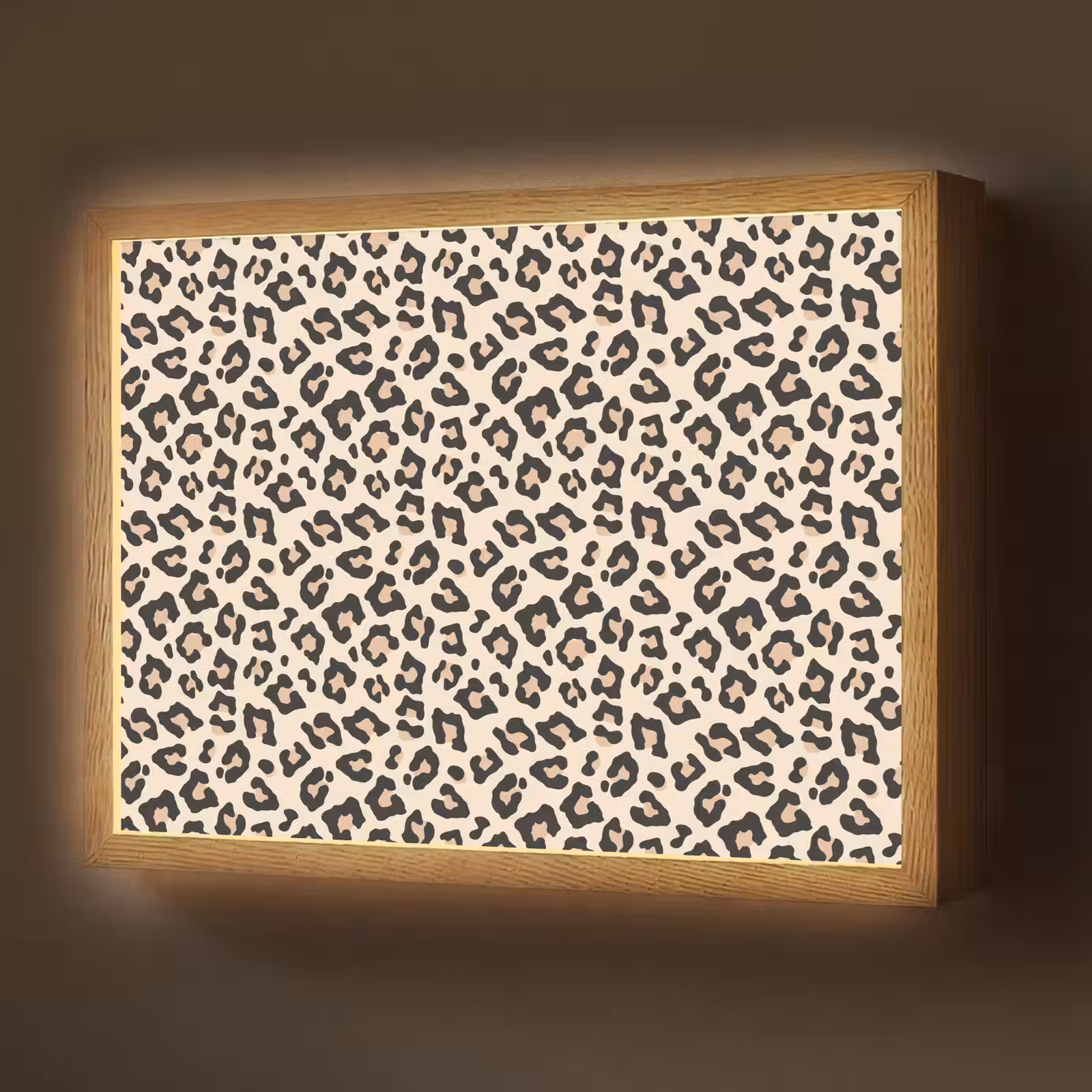 Lightbox - Wandlamp - Panterprint - Patroon - Bruin — 1