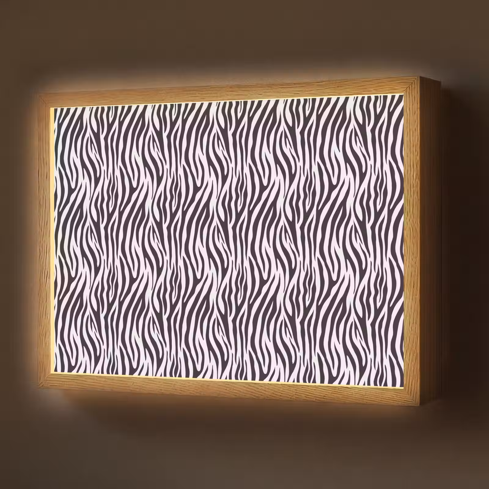 Lightbox - Wandlamp - Zwart - Wit - Zebra - Patroon — 1