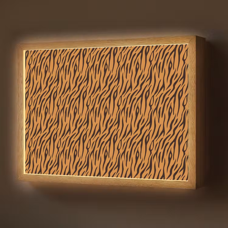 Lightbox - Wandlamp - Dier - Oranje - Tijger — 1