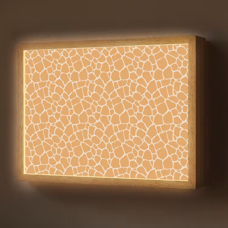 Lightbox - Wandlamp - Giraf - Oranje - Patroon — 1