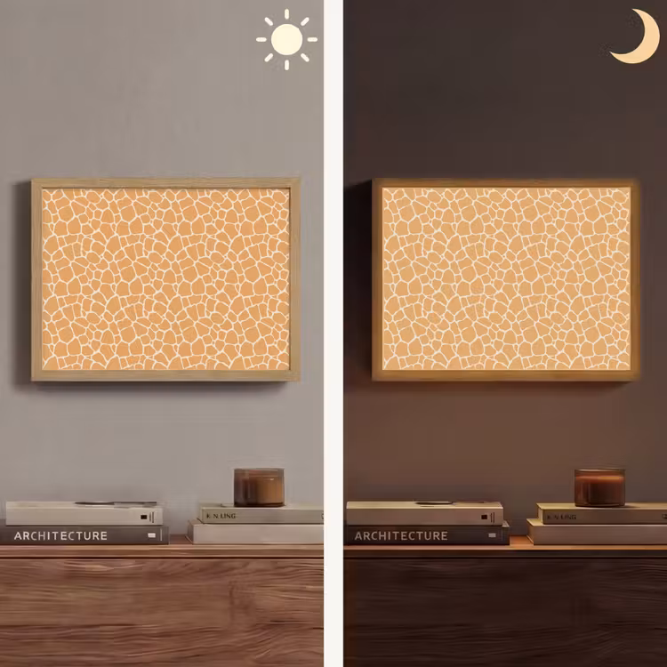 Lightbox - Wandlamp - Giraf - Oranje - Patroon — 6