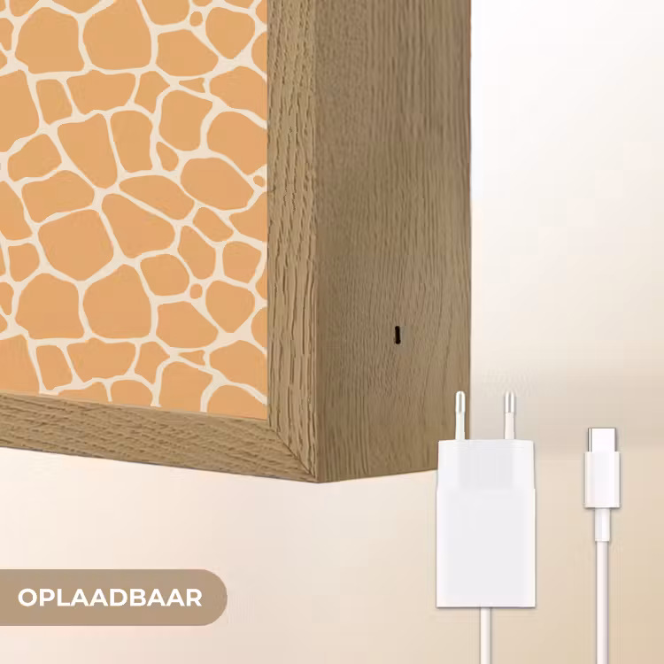 Lightbox - Wandlamp - Giraf - Oranje - Patroon — 7