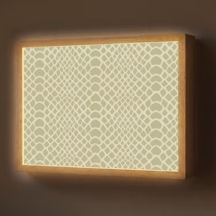 Lightbox - Wandlamp - Groen - Patroon - Schubben — 1