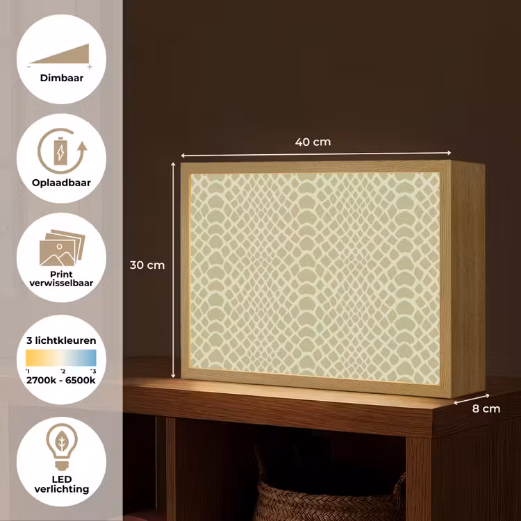 Lightbox - Wandlamp - Groen - Patroon - Schubben — 10