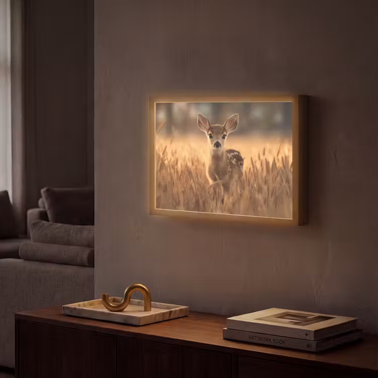 Lightbox - Wandlamp - Hert - Graanveld - Bruin — 2