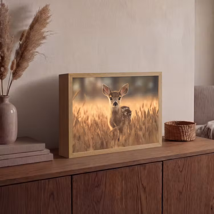 Lightbox - Wandlamp - Hert - Graanveld - Bruin — 4