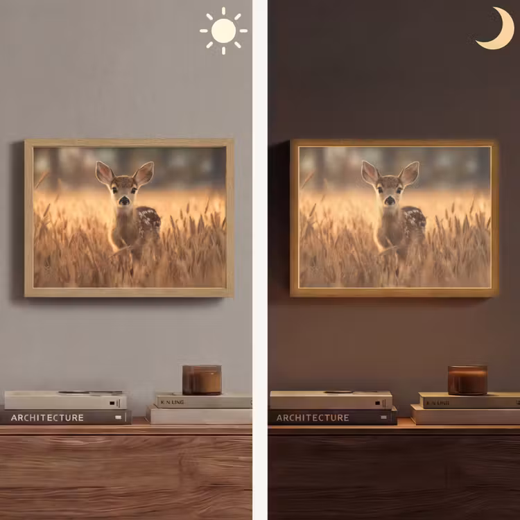 Lightbox - Wandlamp - Hert - Graanveld - Bruin — 6