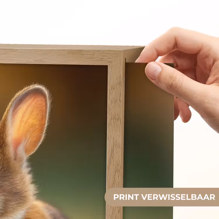 Lightbox - Wandlamp - Konijntje - Bruin - Gras — 5