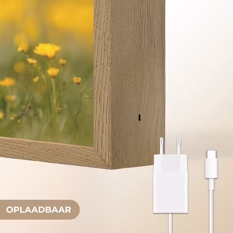 Lightbox - Wandlamp - Lammetje - Gras - Bloemen - Geel — 7