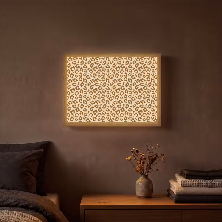 Lightbox - Wandlamp - Luipaard - Bruin - Patroon — 3