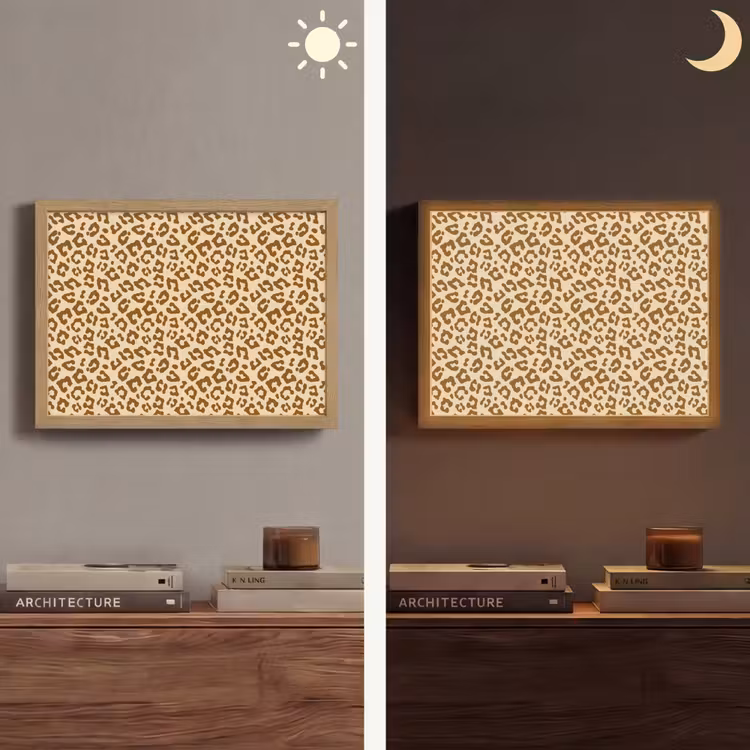 Lightbox - Wandlamp - Luipaard - Bruin - Patroon — 6