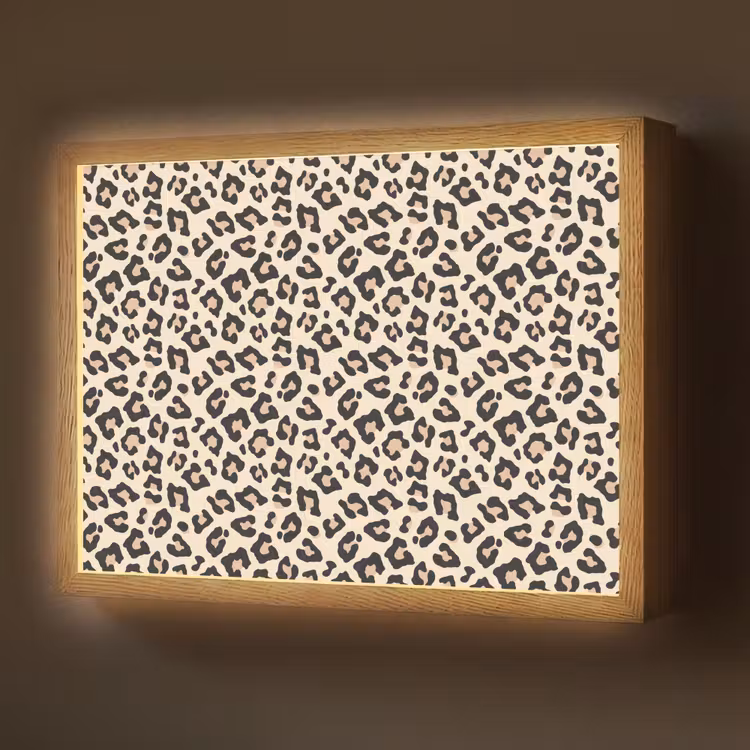 Lightbox - Wandlamp - Panterprint - Patroon - Bruin — 1