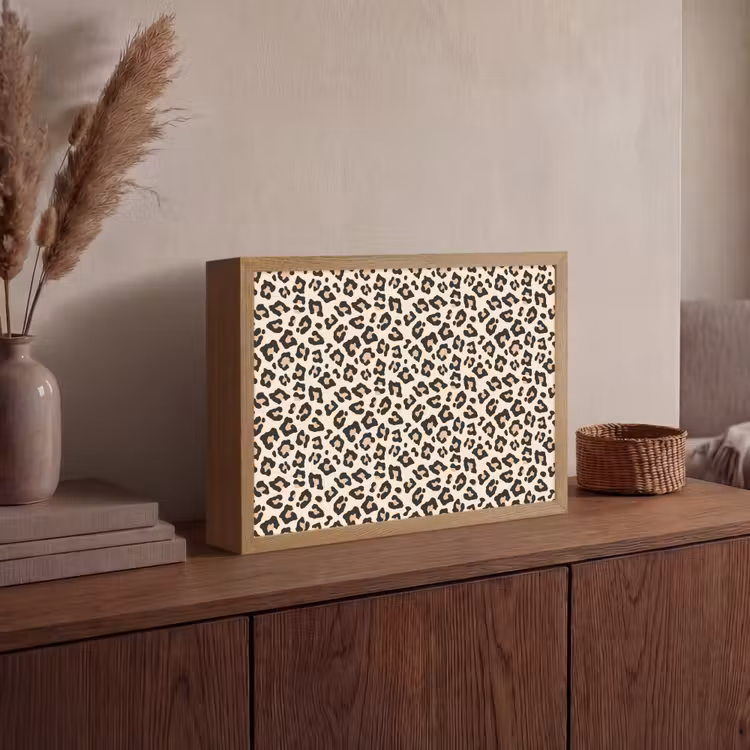 Lightbox - Wandlamp - Panterprint - Patroon - Bruin — 4