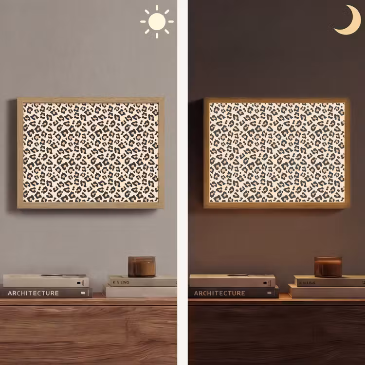 Lightbox - Wandlamp - Panterprint - Patroon - Bruin — 6