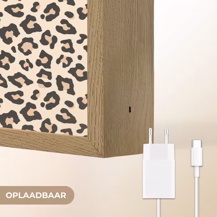 Lightbox - Wandlamp - Panterprint - Patroon - Bruin — 7