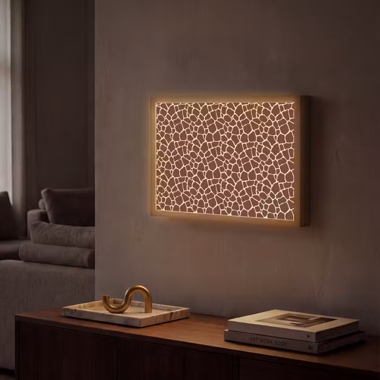 Lightbox - Wandlamp - Patroon - Giraf - Bruin — 2