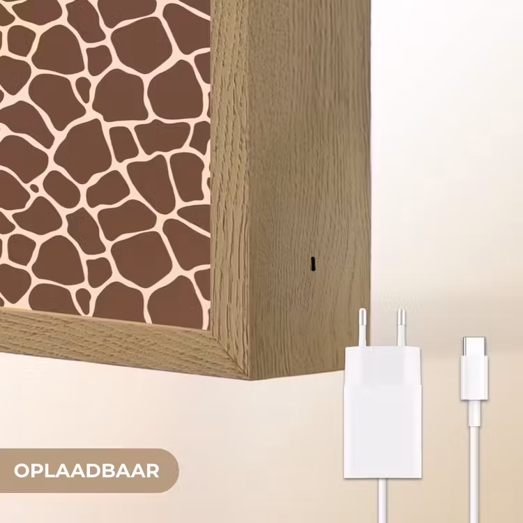 Lightbox - Wandlamp - Patroon - Giraf - Bruin — 7